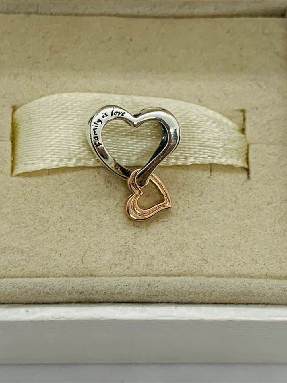 ✨🔥Pandora Openwork Heart Charm Family is love Pendant S925 sterling silver